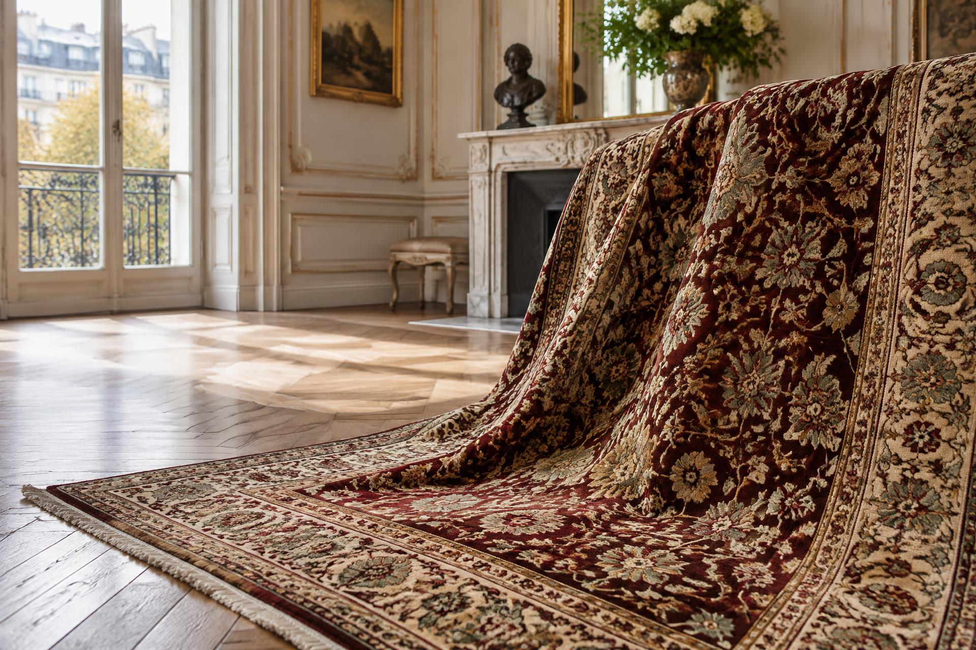 Tapis d’exception dans un intérieur parisien